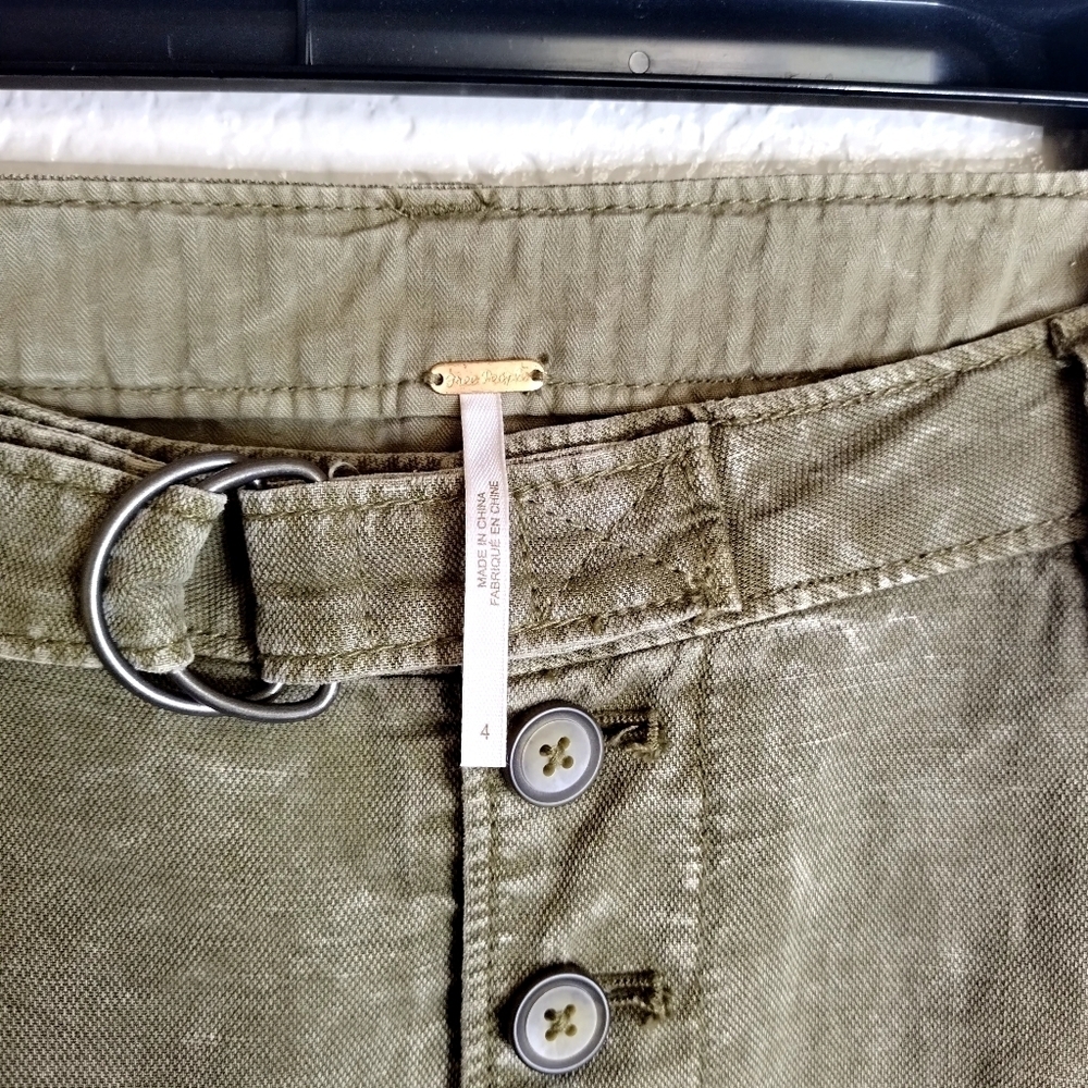 Free People Olive Green Washed Utility Jogger Pants - Picture 7 of 13